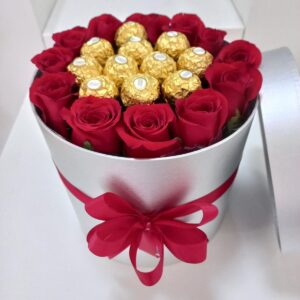 Cilindro rosas y chocolate