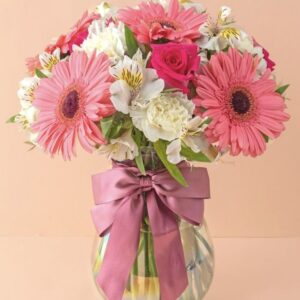 Florero gerberas y rosas