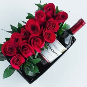 Rosas y vino